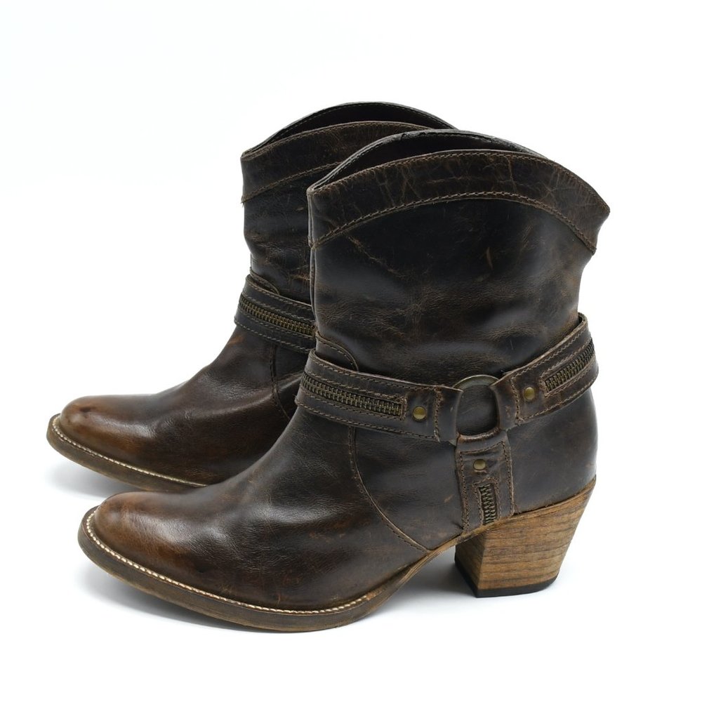 Dingo Metro Bluff Brown Leather Harness Boot 10 - Picture 4 of 7